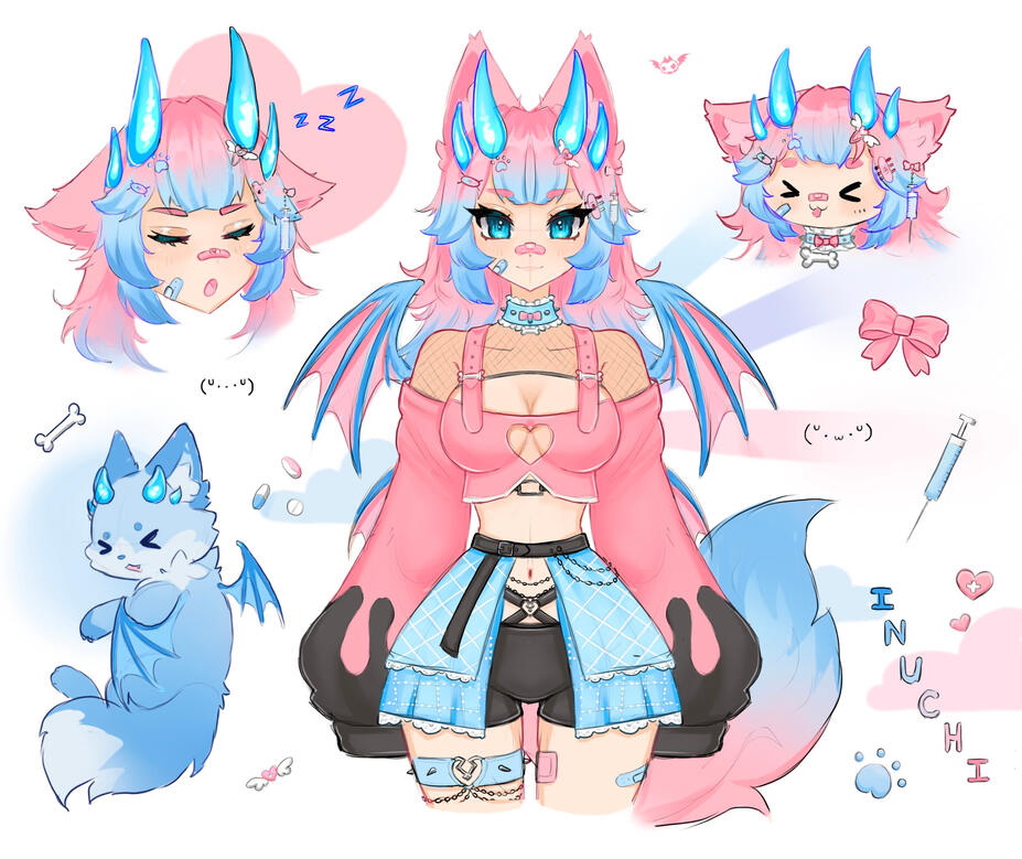 Skeb Style Sketch Page for @Inuchithepuppi