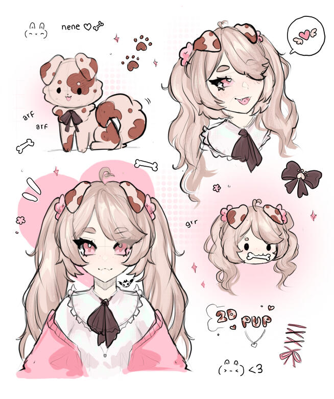 Skeb Style Sketch Page for @2dpupy